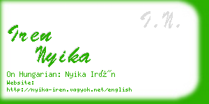 iren nyika business card